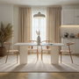 Hanah Home Linza Mesa de Comedor Blanco Madera